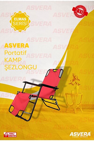 ASVERA Safir Serisi - Katlanır Şezlong ve Kamp Sandalyesi - Portatif Plaj Bah...