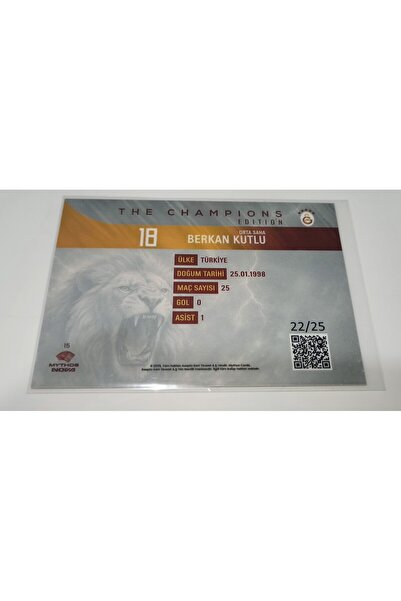 Mythos Cards Berkan Kutlu 22/25 Zero Profit