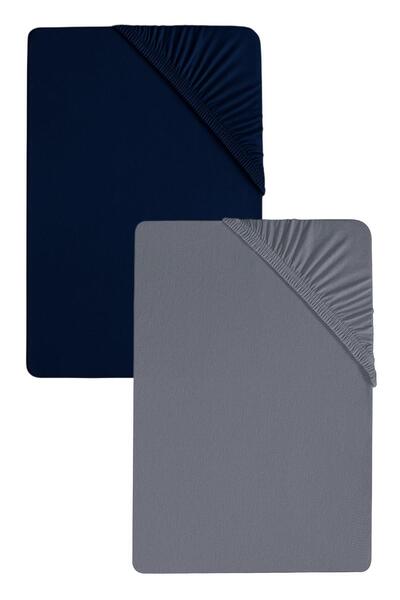 COTENCONCEPT 2 Plain Cotton Single Sheets 140 X 200 cm Elastic Combed Cotton Sheets