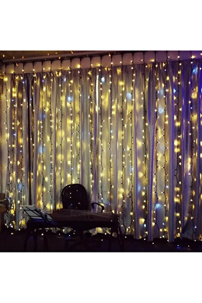 Audiosat Outdoor curtain Christmas installation, 3x2M, 192 LED, interconnectable, warm white