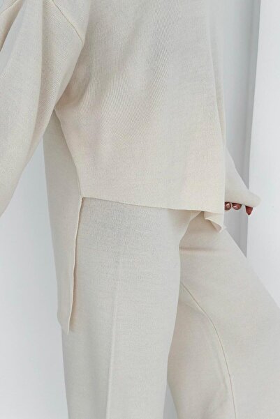 Noi Belis Oversize Crew Neck Knitwear Bottom-Top Set Aw25Au0006