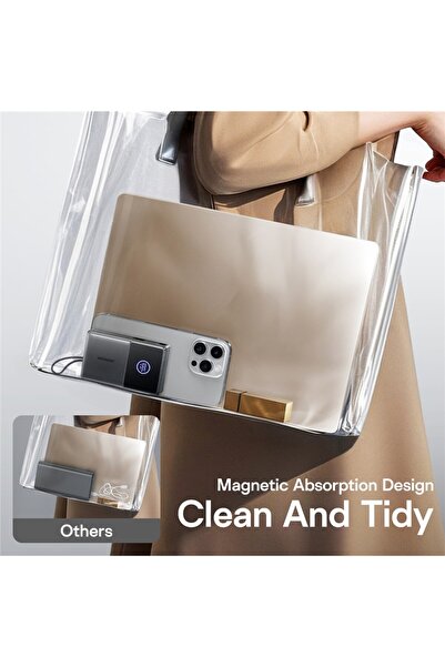 Joyroom JR-PR1 Power Bank 10000mAh 22.5W Super-Fast Charge, with Built-In Retractable Cable - Black