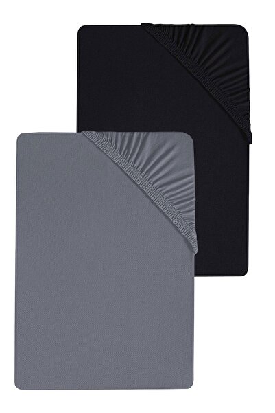 COTENCONCEPT 2 Plain Cotton Single Sheets 140 X 200 cm Elastic Combed Cotton Sheets