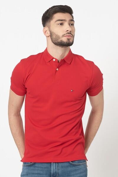 Tommy Hilfiger , Polo Shirt from Cotton Blend, Red