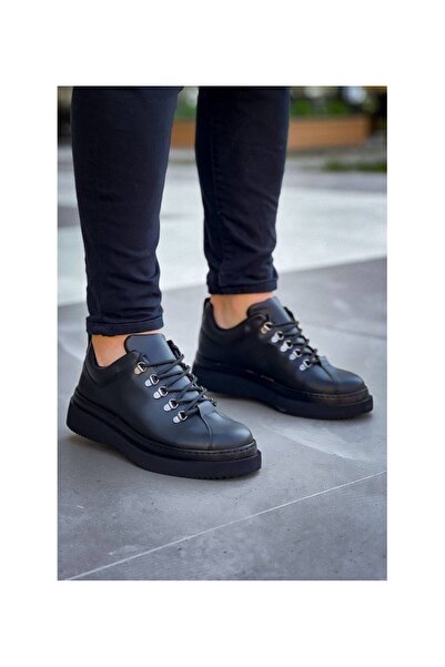 gizlitopuk حذاء رياضي رجالي أسود بكعب مخفي يزيد الطول 7 سم طراز GT00600