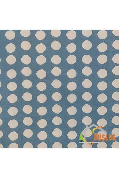 DÜŞLER EV TEKSTİLİ Polka Dot Water and Stain Repellent Panama Linen Duck Fabric Cloth