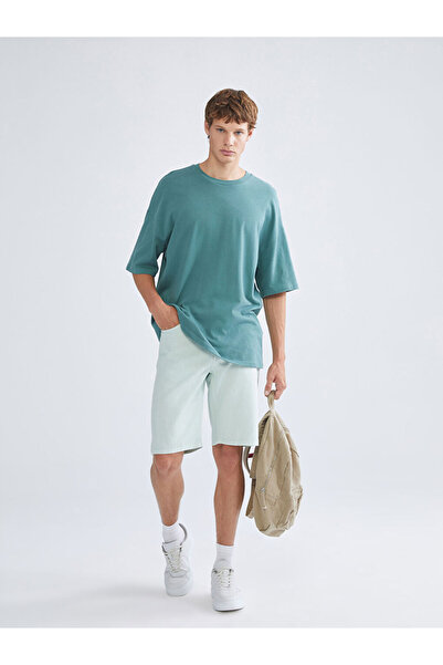 LC Waikiki Ανδρικό τζιν σορτς πράσινο Standard Fit