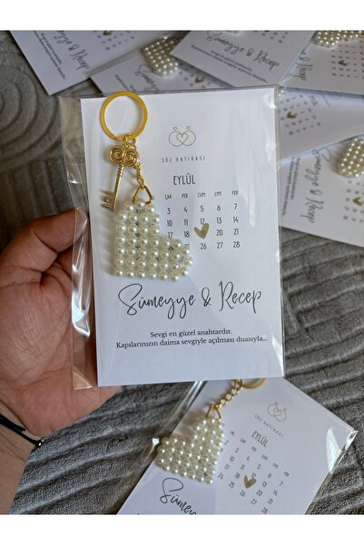 HediyelikAVM Kalp anahtarlık söz,nişan,kına,nikah,diş buğdayı ,özel gün hediy...