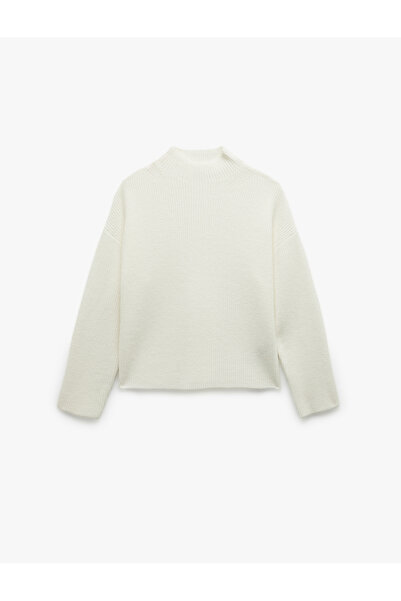 Koton Guler înalt cu mânecă lungă, confortabil, tricot de bază, pulover