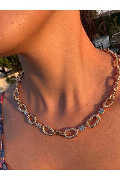 AJE JEWELRY Rose Gold Zincir Model Şık Kolye