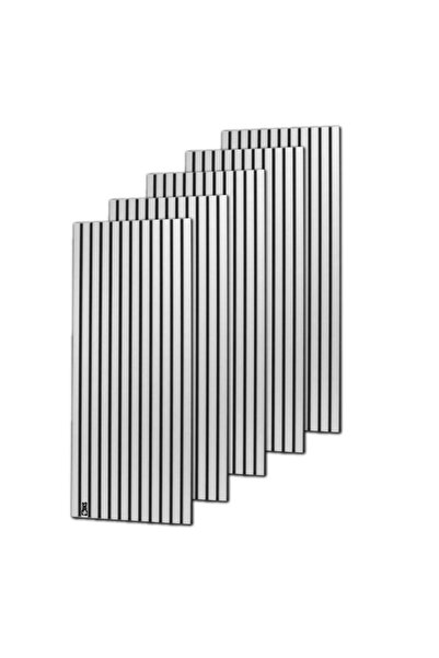 SIKS Set tapet 3D autoadeziv, 5 piese, 60x30 cm/buc, model Riflaj în relief, aspect lemn