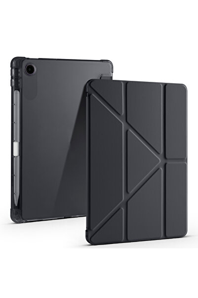 kılıffuarı Lenovo Tab TB-311FU Kılıf Tri Folding Silikon Kalem Bölmeli Katlan...