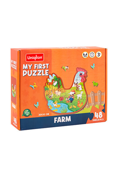 Uniqlion Ahşap Puzzle Çiftlik