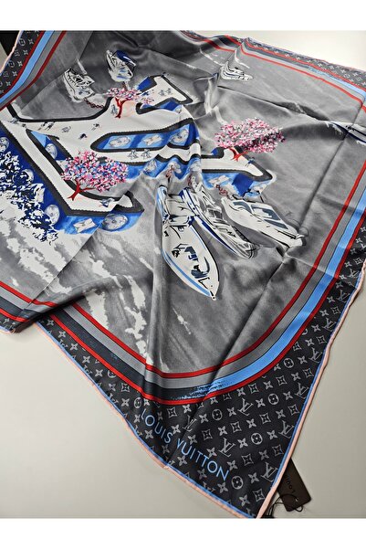 Webinay Home Port Boat Themed 100% Pure Silk Voile Scarf Silk Scrafs Hijab