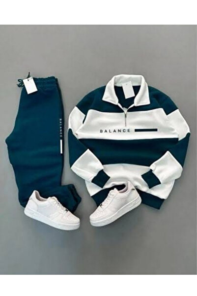 GBRO Men's 5-Piece Stand-Up Collar Balance Printed Tracksuit Set