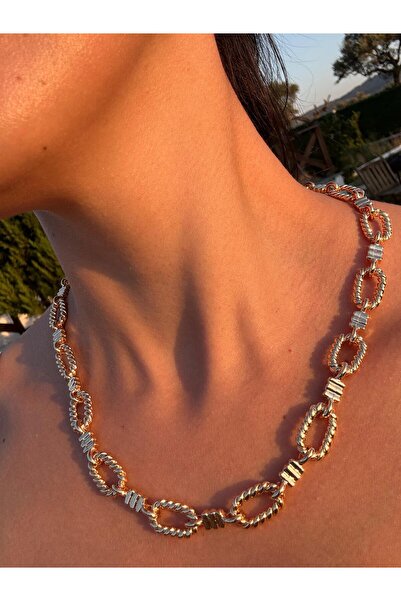 AJE JEWELRY Rose Gold Zincir Model Şık Kolye