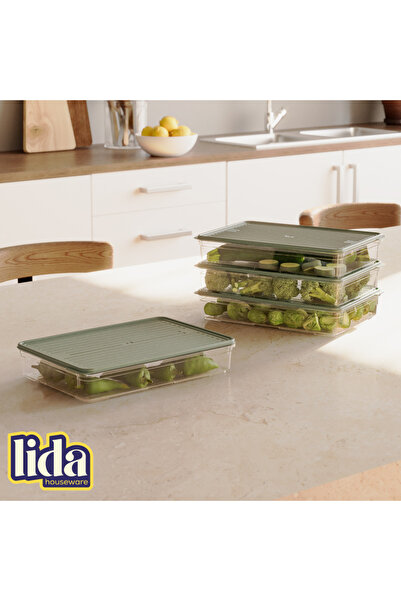 Lida Houseware 2200 ml Smart Plastic Storage Container