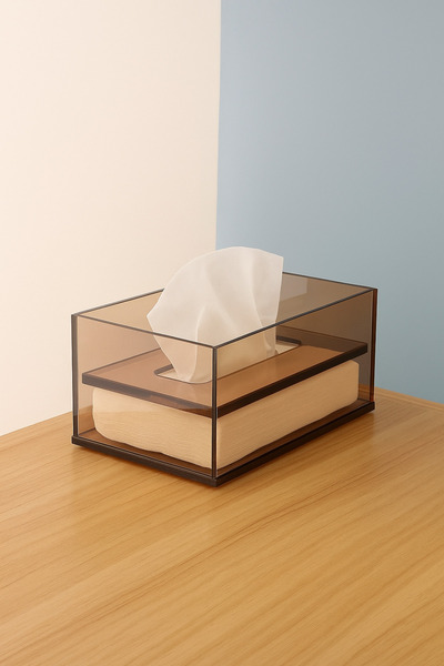 Pleksi Marketi Ретро цветна акрилна кутия за салфетки с капак, квадратни салфетки, стилна организация за баня, кухня и офис