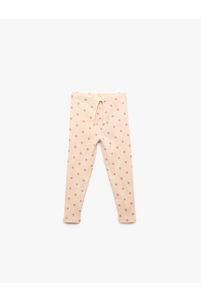 Koton Colanți de bază din bumbac cu buline și talie elastică