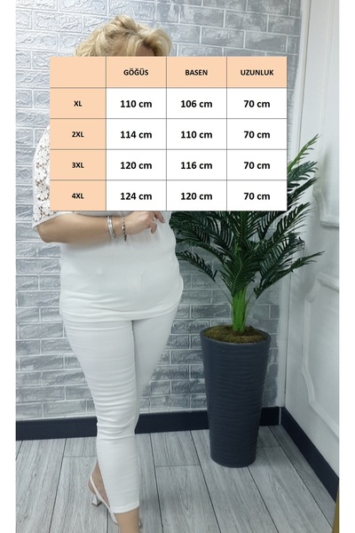 FOR ESRA BIG TREND Women's Plus Size Shoulder and Elbow Floral Lace Pearl Pendant Flexible Batwing Sleeve Viscose Blouse