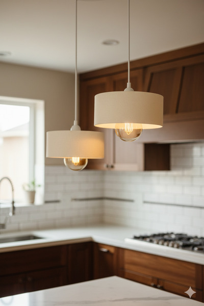 Dropcek eticaret İkili Beton Görünümlü Oval Avize Sarkıt, Toz Tutmayan, Vegan, Oturma Odası Salon Mutfak Çocuk Odası