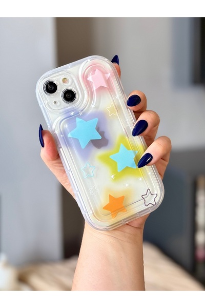 MİRAZ TASARIM iPhone 14 Plus Airbag Model Star Patterned Case2