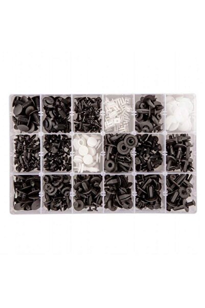 SIKS Set of 415 Car Clips, Mixed, Easy to Install, Black/White