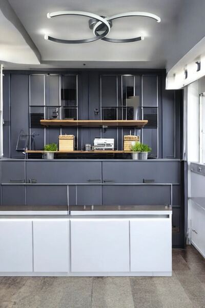 Luzarana Duru Gri Renk Modern Tasarım Salon - Mutfak - Hol - Yatak Odası Beya...