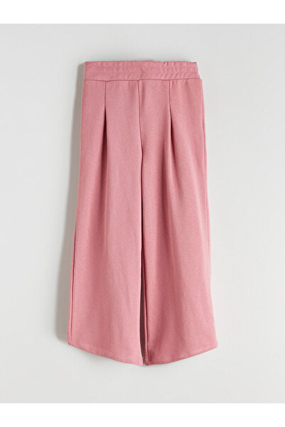 LC Waikiki Φούτερ για κορίτσια LCW ECO ροζ με ελαστική μέση και πλισέ