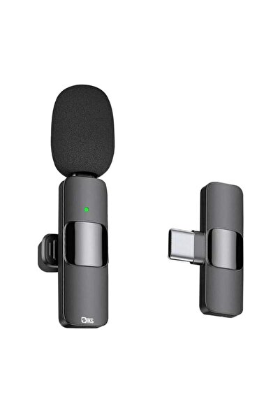 SIKS Wireless Lavalier Microphone, USB C Interface, Black Dynamic, 80mah, 2.4ghz, Plug & Play
