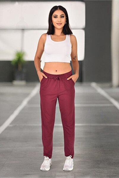 LİFERA Plus Size, Oversized Viscose Fabric Pants