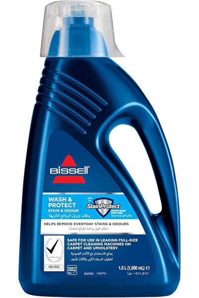 Bissell Wash & Protect Stain & Odour Remover – Concentrated Carpet & Upholstery Cleaner