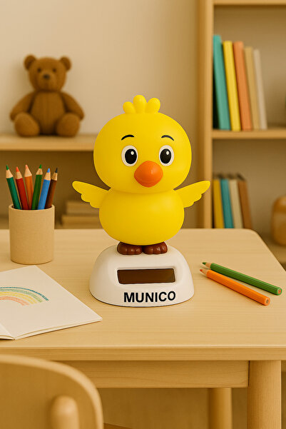 Munico Dans Eden Civciv Figürü – Güneş Enerjili, Çevre Dostu, Çocuklar ve Ofi...