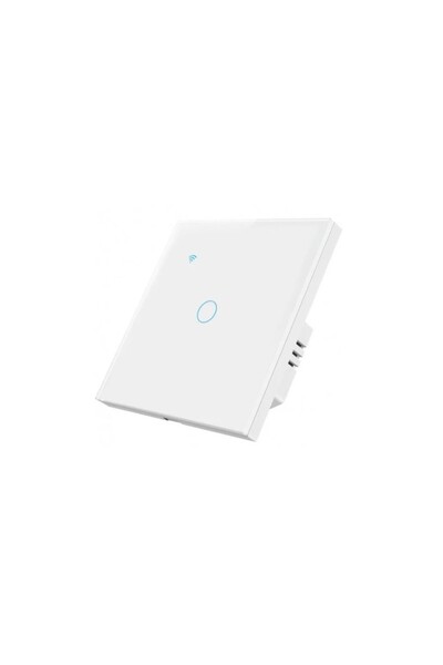 SIKS Smart Touch Light Switch, Wi-Fi, No Neutral, 1 Button Lighting Tempered Glass, App Compatible