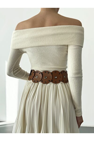 Friday Mood Women's Madonna Collar Ribbed Blouse