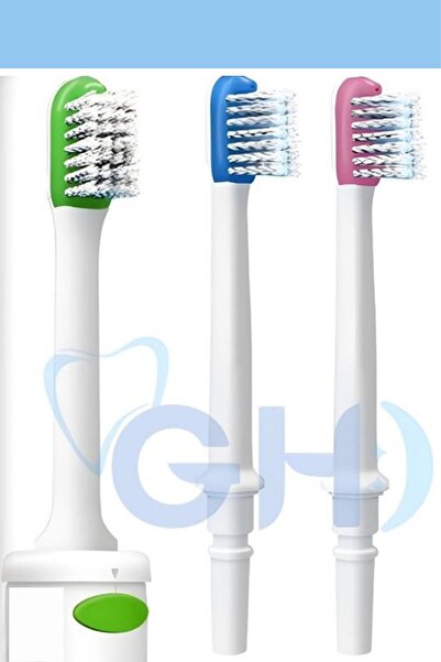 GHDENT SH16 Manuel Ağız Duşu Fırçalı Yedek Başlık 3’lü Set – Yalnızca SH16 Modeli ile Uyumlu
