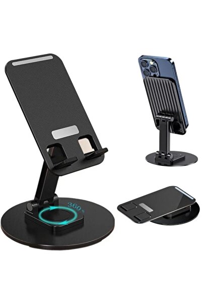 TLG Metal Masa Üstü 360 Dönebilen Uzunluk Ayarlı Telefon-Tablet Standı
