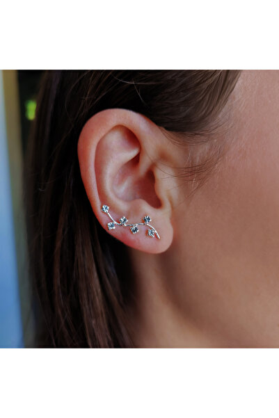 Silver berry S925 Cercei Crystal Swirl de tip Ear Pins