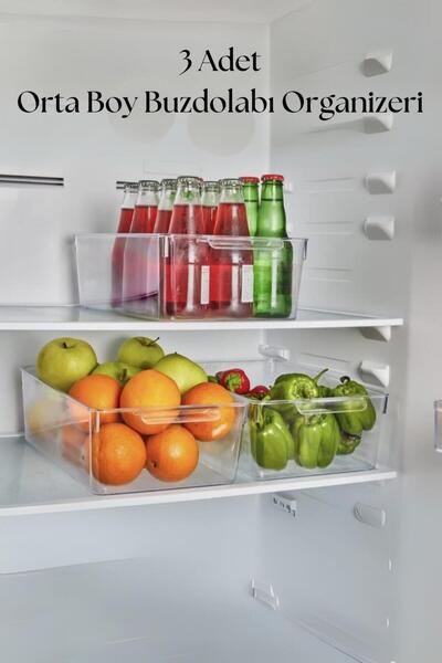 Depa منظم ثلاجة 3 قطع ومنظم ثلاجة 4.5 لتر