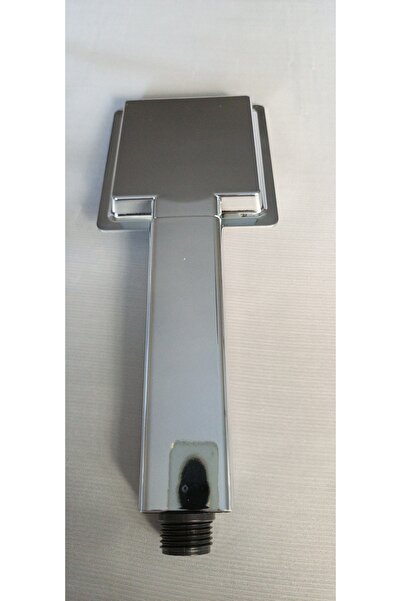 teknotrust Şık Metalik Kare El Duş Başlığı ve Ahizesi 2'li Set