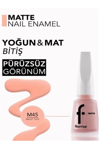 Flormar Matte Yüksek Pigmentli & Mat Bitişli Oje