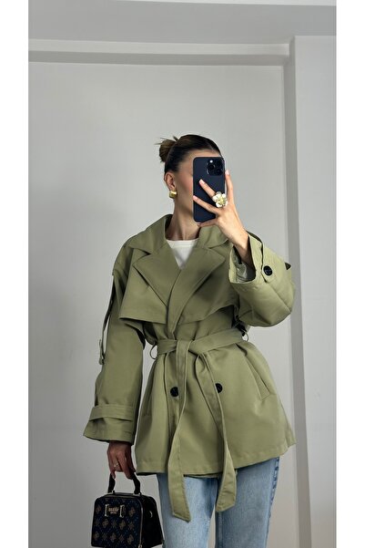ASELBELIS.CO Oversize Düşük Omuz Trençkot