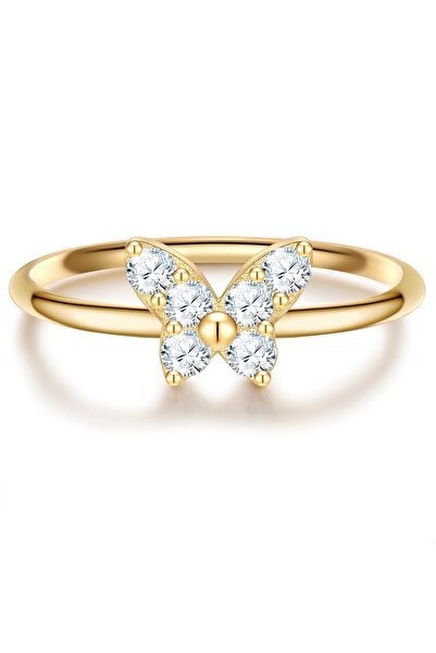 Glanzstücke München Silberring Ring Sterling Silber gelbgold Zirkonia weiß