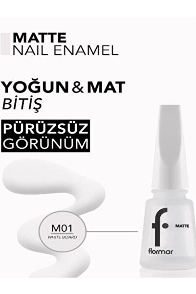 Flormar Matte Yüksek Pigmentli & Mat Bitişli Oje