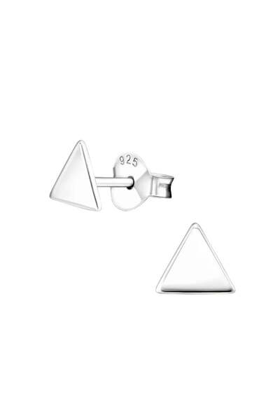 Silver berry S925 Small Triangle Earrings