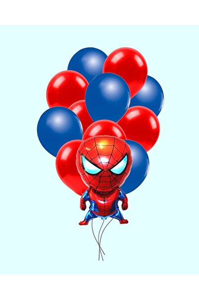 Evabrite مجموعة بالونات سبايدرمان المعدنية - مجموعة حفلات أعياد الميلاد المعدنية