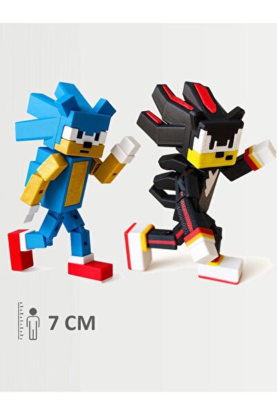 FigürDizayn Minecraft Kirpi Sonic The Hedgehog Hareketli Eklemli Figür