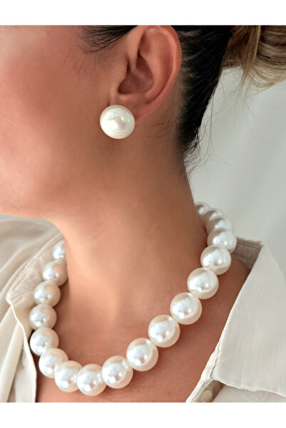 GİS JEWELRY Top İnci Küpe