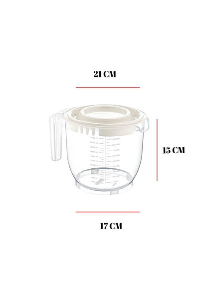 Depa 2200 ml Mixer Container Smoked & Measuring Container & Storage Container
