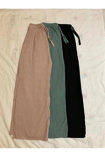 ipek collection 3-Piece Women's Ribbed Report Pants & Sweatpants, Casual Home Wear Pajamas